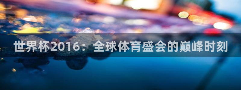 世界杯预选赛亚洲区积分榜：世界杯2016：全球体育盛会的巅峰时刻